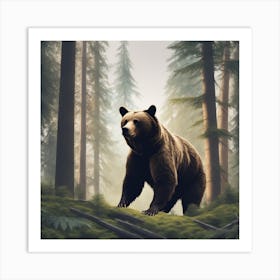 Bear In The Forest 1 Art Print