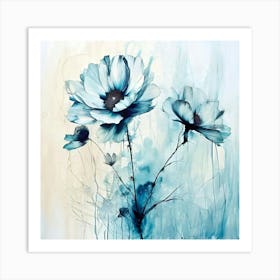 Blue Flowers 5 Art Print