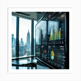 Dashboard Displaying Key Indicators For Financial Performance Line Charts Showcasing Quarterly Grow (1) Art Print