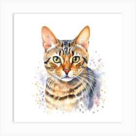 Bengal Spotted Cat Portrait 3 Art Print