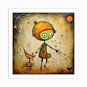 Alien Girl Art Print