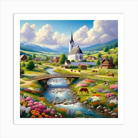 Valley Of Flowers Art Print