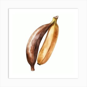 Watercolor Bananas 1 Art Print