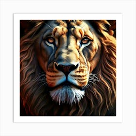 Lion Portrait Art Print