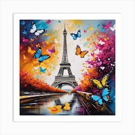 Butterflies In Paris 30 Art Print