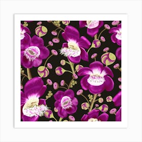 Floral Maximalist Purple Art Print