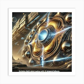 A Detailed Depiction Of The Astral Bastion S Thick Art Print