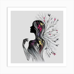 A woman’s silhouette 11 Art Print