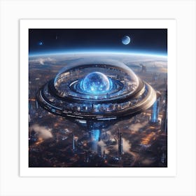 Futuristic City 85 Art Print