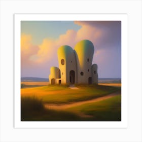 House In A Field Art Print