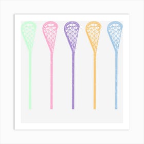 Funny Lacrosse Player Girl Gift Lax Sticks Art Print