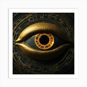 Default Golden Eye Dilated Cat Pupil Focus Catalyzer Channelin 3 Art Print