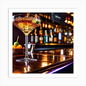 Bar At Night Art Print