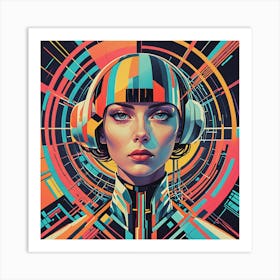 Futuristic Woman Art Print