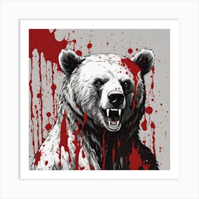 Bloody Bear Art Print