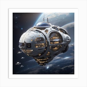 Dreamshaper V7 A Spacefaring Vessel With A Selfsustaining Ecos 2 Art Print