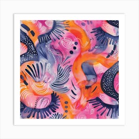 Abstract Watercolor Painting 39 Art Print