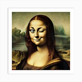 Mona Lisa Bulls Eye Art Print