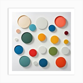 Collection Of Colorful Circles Art Print