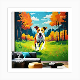 Dog In The Park Art Print