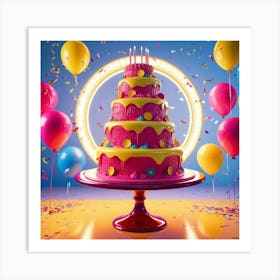 Birthday Cake Art Print