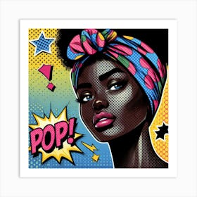 Chiamaka Pop Art Portrait  Art Print