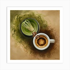 Coffee And Matcha 1 Art Print