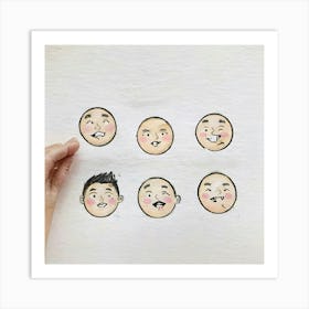 Asian Faces Art Print