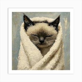 Bathroom Cat 2 Art Print