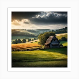 Barn In The Countryside Art Print