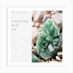 Emerald Green Crystal Art Print