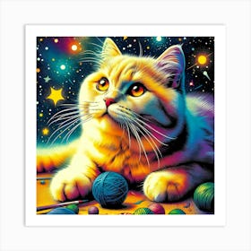 Feline Creative Cat Illustration 70 1 Art Print