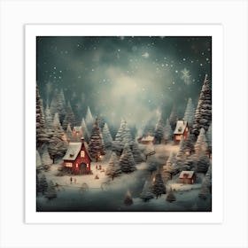 Iridescent Reindeer Revelry Art Print