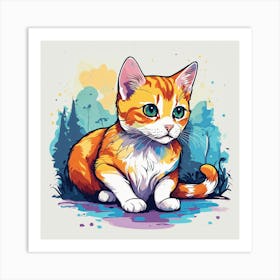 Orange Tabby Cat 1 Art Print