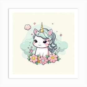 Cute Unicorn 417 Art Print