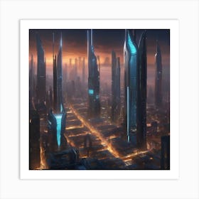 Futuristic City Art Print