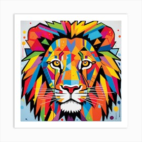 Lion colors Art Print