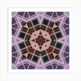 The Pattern Is A Purple Star Art Print