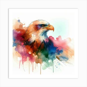 Eagle Watercolor Painting 2 Art Print