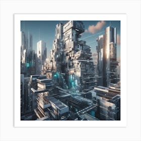 Futuristic City 10 Art Print