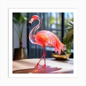 Glass Flamingo Art Print