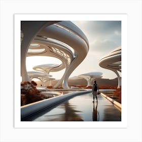 Futuristic Cityscape 239 Art Print