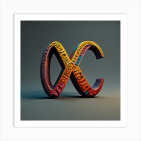 X art text Art Print