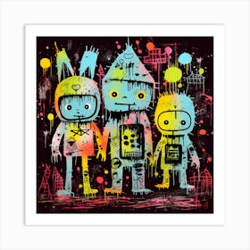 Three Robots Art Print