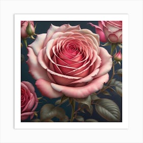 Rose art Art Print