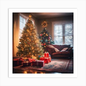 Christmas Tree In The Living Room 44 Art Print