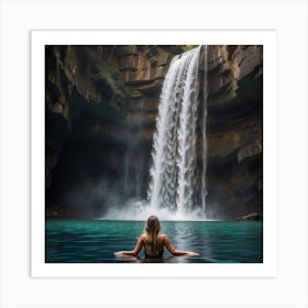 Waterfall - Waterfall Stock Videos & Royalty-Free Footage Art Print