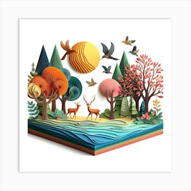 Paper Cut Art Art Print