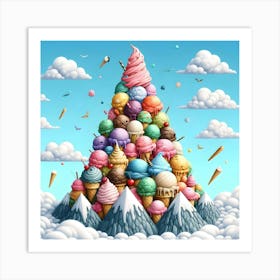 Ice Cream Tower Art Print