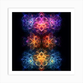 Psychedelic Flowers Art Print